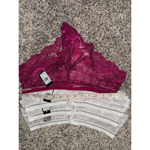 Women's Frederick's of Hollywood 5 pack of Panties Size 1X White & Burgundy​